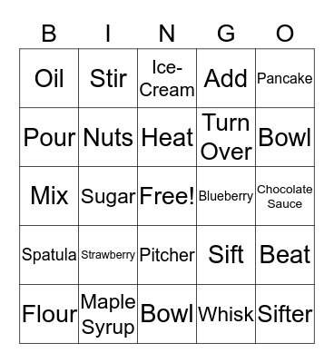 Let's Make Pancakes! Bingo Card