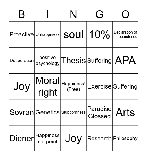 Marina Paper 2  Bingo Card