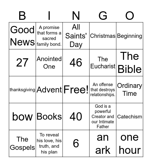Breaking Open the Word Bingo Card