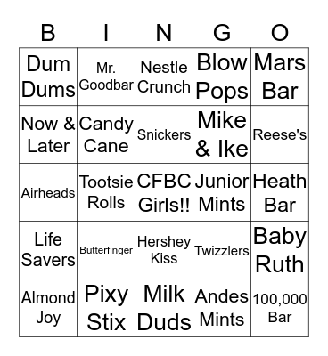 Champion Forest Student Ministry Bingo Card