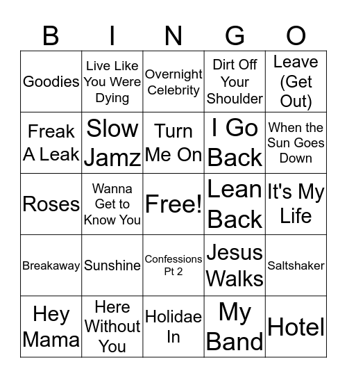 Mental Floss Music Bingo: Flashback 2004 Bingo Card