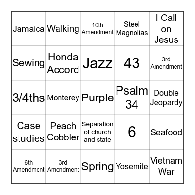Bingo Card