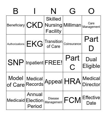 Healthcare Bingo - September 2013 Bingo Card