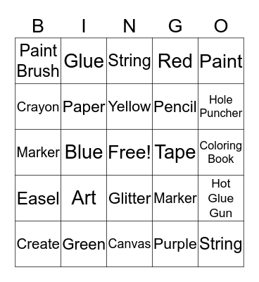 Grimm Birthday Art Bingo Card