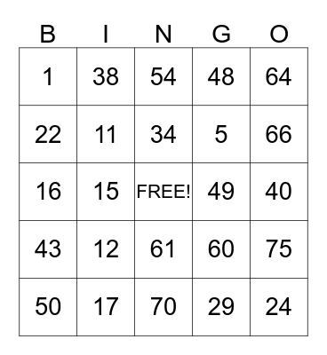 ASHLEY$ BINGO HALL Bingo Card