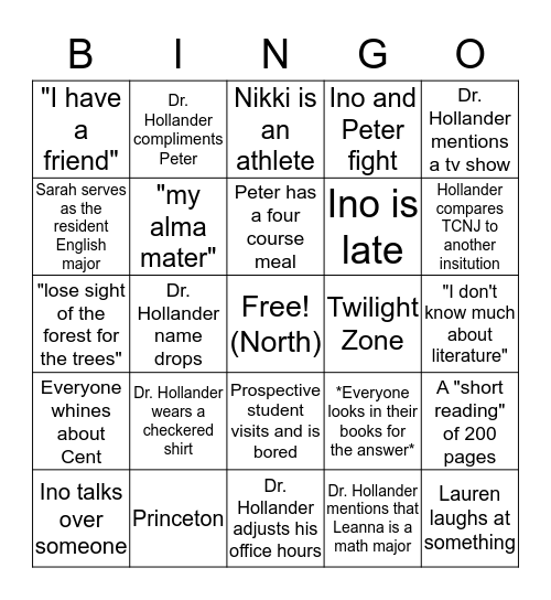 Writing the Civil War Bingo Card