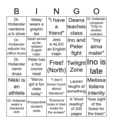 Writing the Civil War Bingo Card