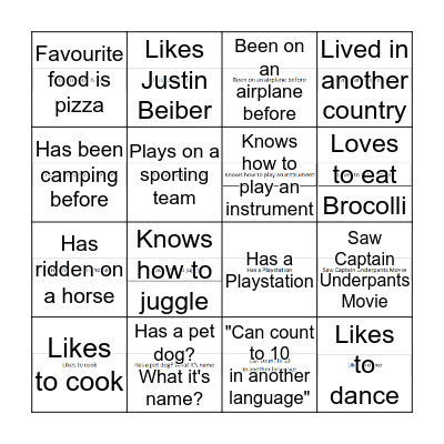 Bingo Card
