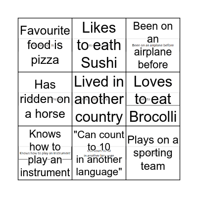 Sibshops Bingo Card