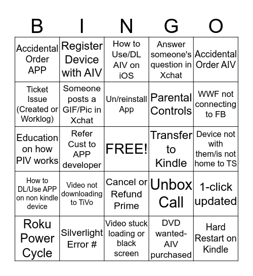 I <3 LA Bingo Card