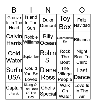 Crown & Mountain Cruise and Dance! Bingo Card