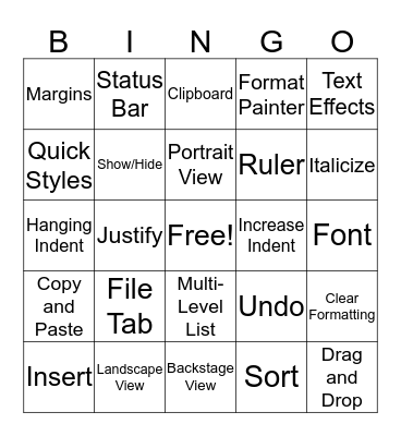 And Bingo was the Wordo Bingo Card