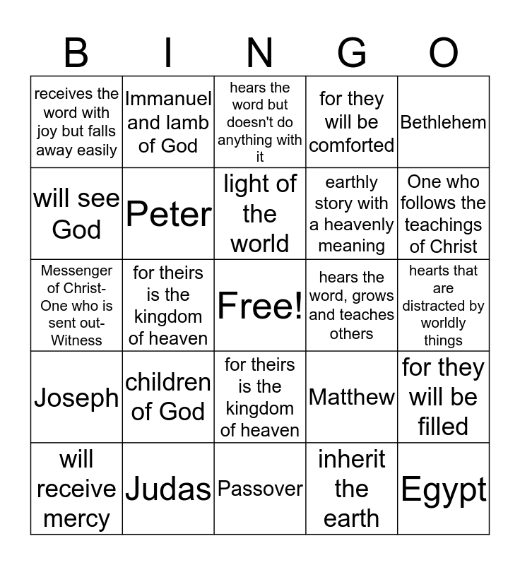 Life of Christ Bingo & Memory Game Printable Download 