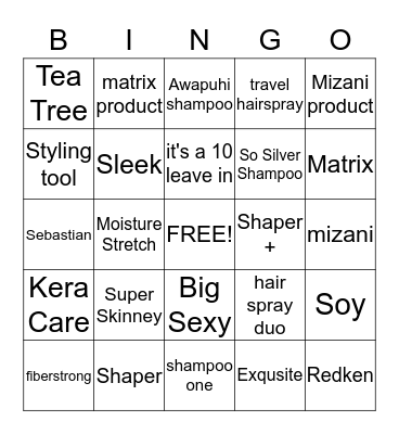Product Bingo Card