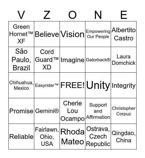An Arcade Bingo Game Bingo Card