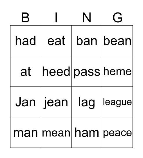 Bingo Card