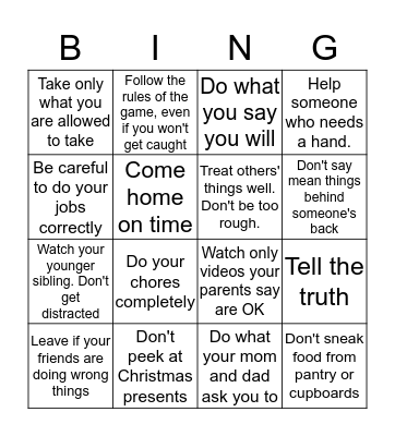 A Scout is Trustworthy Bingo Card