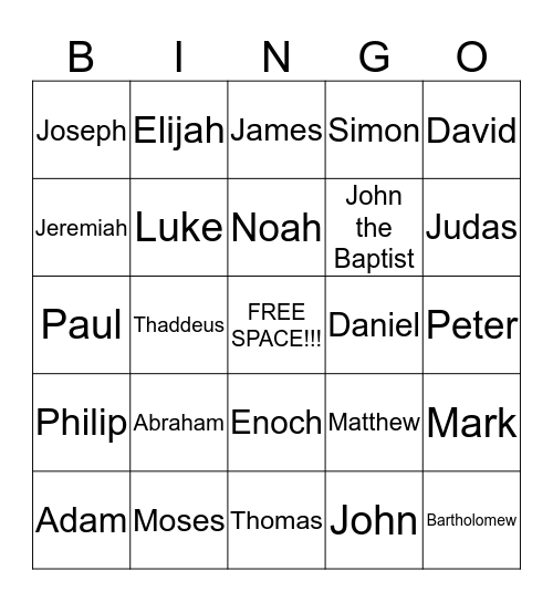 Are you a Friend of God? Bingo Card