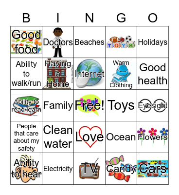 GRATITUDE BINGO! Bingo Card