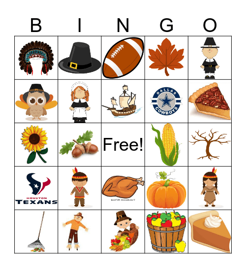 Thanksgiving Bingo Card
