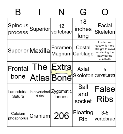 Boney Bingo Card