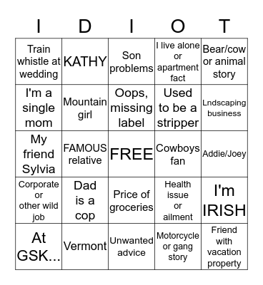The Village Bingo Card