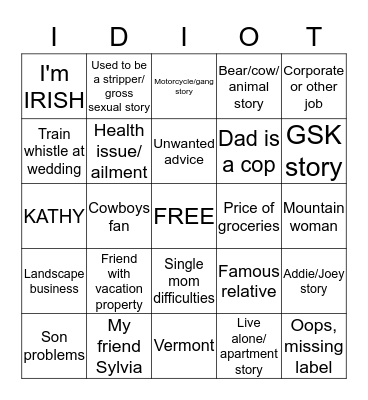 The Village Bingo Card