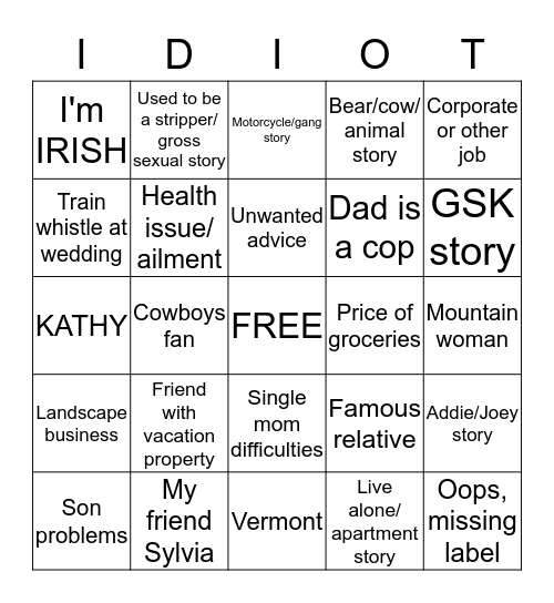 The Village Bingo Card