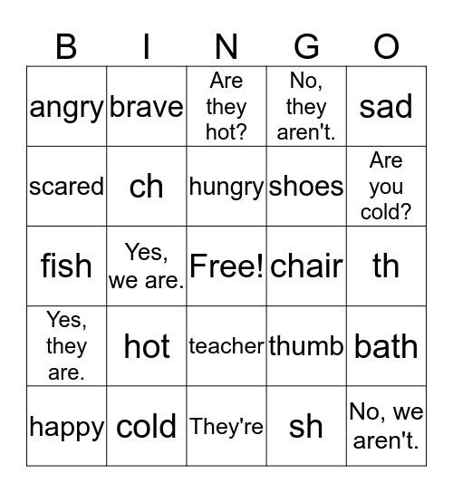 They're happy now. Bingo Card