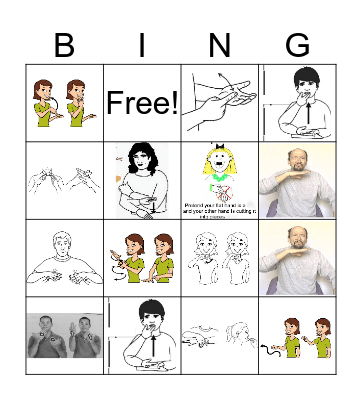Thanksgiving ASL Bingo Card