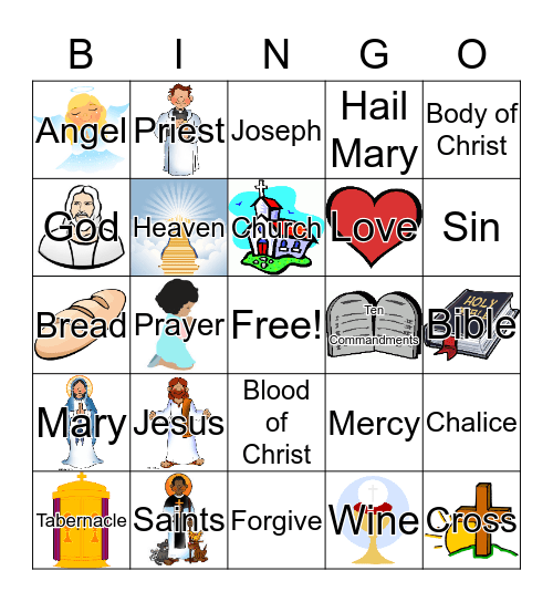 Holy Bingo Card