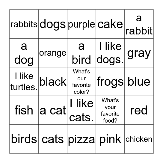 Bingo Card