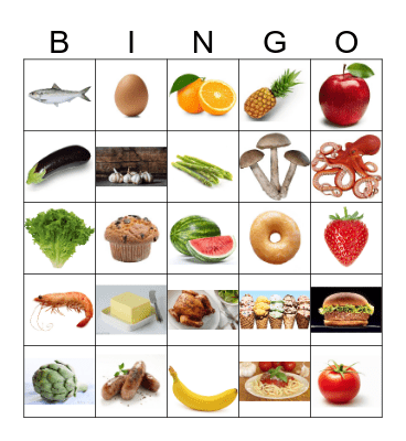 FOOD Bingo Card