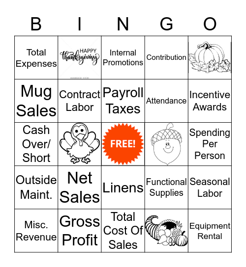 Profit And Loss Class 101 Bingo Card