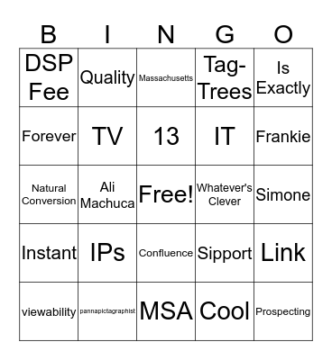 Recap Jeopardy BINGO Card