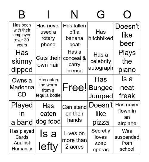 Bingo Card