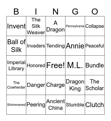 Day of the Dragon King Bingo Card