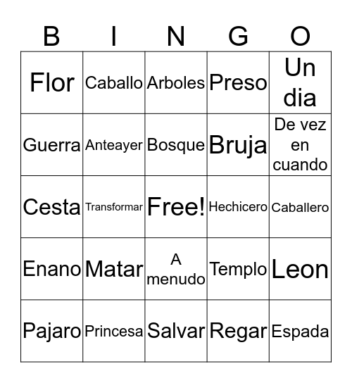 Unit 3 Bingo Card