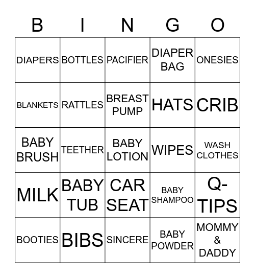 TRY YOUR LUCK !! Bingo Card