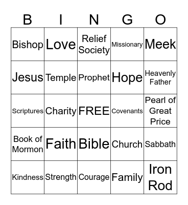 FHE FUN TIME Bingo Card