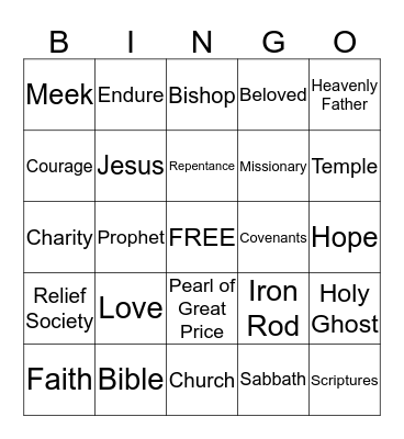 FHE FUN TIME Bingo Card