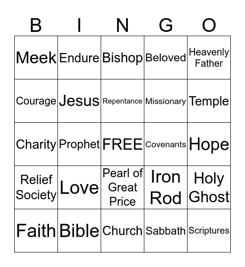 FHE FUN TIME Bingo Card