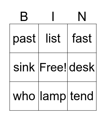 Bingo Card
