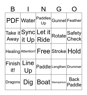Dragon Boat Bingo Card