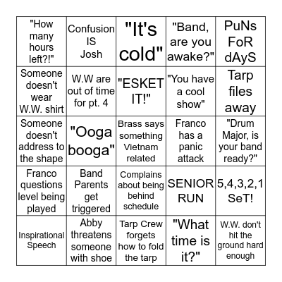 El Ultimo Bandgo Bingo Card