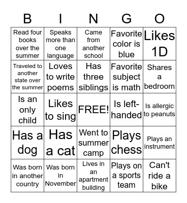Bingo Card