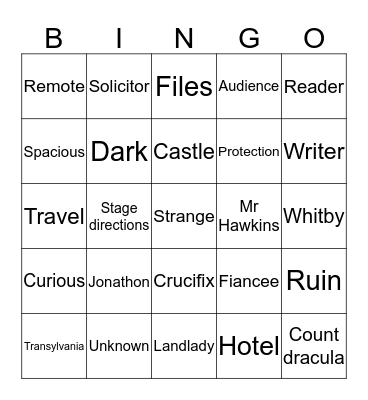 Act 1 scene 1 Bingo Card