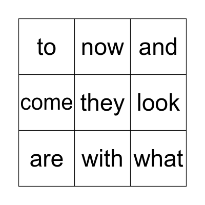 Sight Words: 2nd 9+ Bingo Card