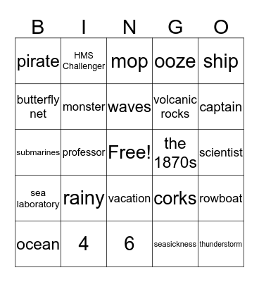 Dark Day In the Deep Sea Bingo Card