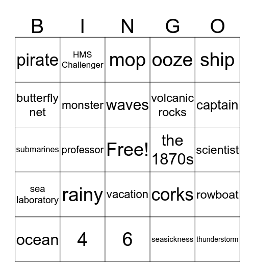 Dark Day In the Deep Sea Bingo Card